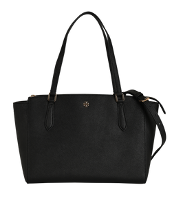 Small Emerson Top Zip Tote, Leather, Black, MIV, DB/S, 3*